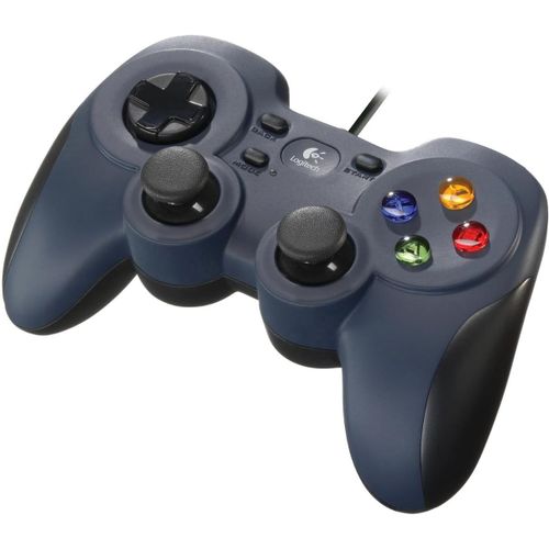 Loitech F310 Manette De Jeu Filaire, Confiuration Type Console, Croix Directionnelle 4 Switchs, Prise En Main Confortable, Câble 1,8m, Pc - Bleu/Ris