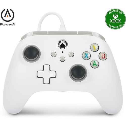 Manette Filaire Pour Xbox Series X|S - Blanc, Manette De Jeu Vidéo Filaire, Compatible Avec Xbox One