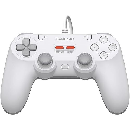 Tegenaria Lite Manette De Jeu Filaire ¿ 1000hz, Ultra-Faible Latence, Joysticks À Effet Hall, 2 Boutons Arrière ¿ Compatible Switch/Pc/Android/Ios ¿ Blanc Serein