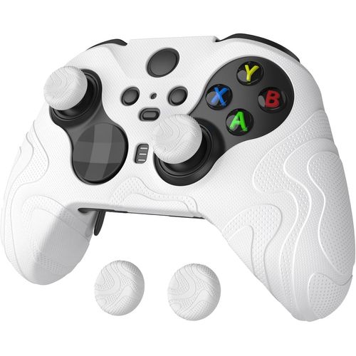 Coque Manette Pour Xbox Elite Series 2 Core Avec Capuchon Joystick,Housse Protection Pour Xbox Elite 2 Controller Cover Skin Silicone-Blanc,Édition Mountain Range