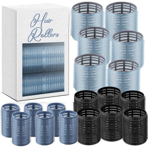 18 Pièces Bigoudis Cheveux Rouleau Cheveux,Magique Rouleaux Cheveux Pour Tous Les Cheveux Courts,Moyens Ou Longs,Bigoudis Cheveux Long Heatless Curling Avec 3 Tailles 60mm 48mm 36mm 