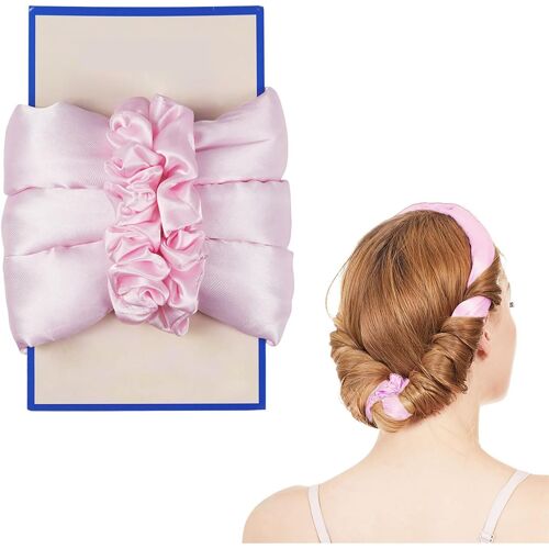 Boucles Sans Chaleur, Heatless Hair Curlers, Bigoudis Doux Sans, Heatless Curl Ribbon Pour Cheveux Longs Et Moyens [Rose]