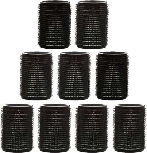® Lot De 24 Bigoudis Noirs | Petits Bigoudis | 20 Mm Auto-Agrippants | Bigoudis Auto-Agrippants | Pour Coiffure, Coiffure, Vagues Et Boucles