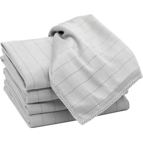 TIANYI-Lot de 5 Chiffons à vitres en Microfibre, 40x60 cm, Gris