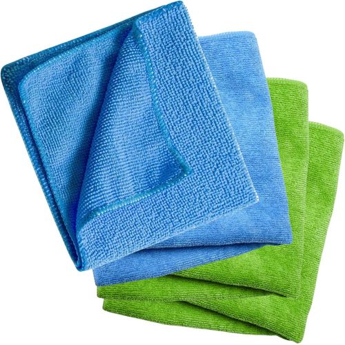 TIANYI-Lot de 4 chiffons en coton de bambou, 30 x 38 cm, chiffons de nettoyage absorbants, chiffons de nettoyage en microfibre, chiffons de nettoyage réutilisables pour surfaces brillantes, pour nett