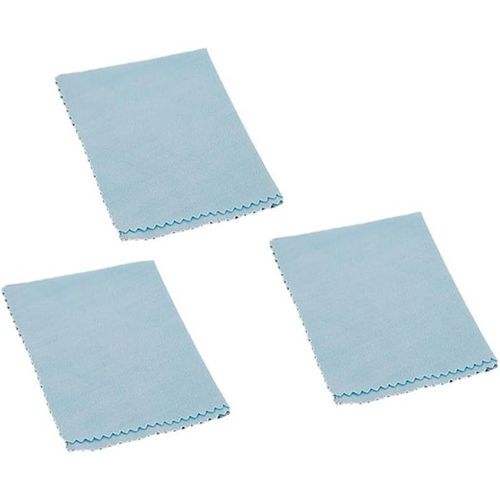 Kgabery-Lot De 3 Chiffons De Nettoyage En Microfibre Pour Guitare,Flûte,Violon,Piano,Trompette,Saxophone-Bleu-30x30 Cm