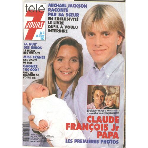 Revue Télé 7 Jours 18 Janvier 1992: Claude François Jr Papa/ Michael Jackson