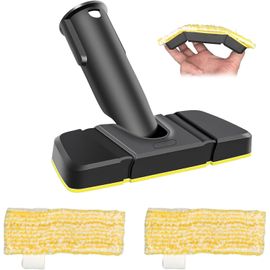 CMJAAGUR-Lot De 3 Accessoires Pour Nettoyeur Vapeur Kärcher Sc2 Sc3 Sc4 Sc5, Avec 1 De Sol Pliable, 2 Chiffons De Sol En Microfibre, Pour Tout Type De Surface[M951]