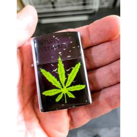 Briquet Tempête À Essence Réplique Zippo - Tattoo Reggae Amsterdam Gandja Weed