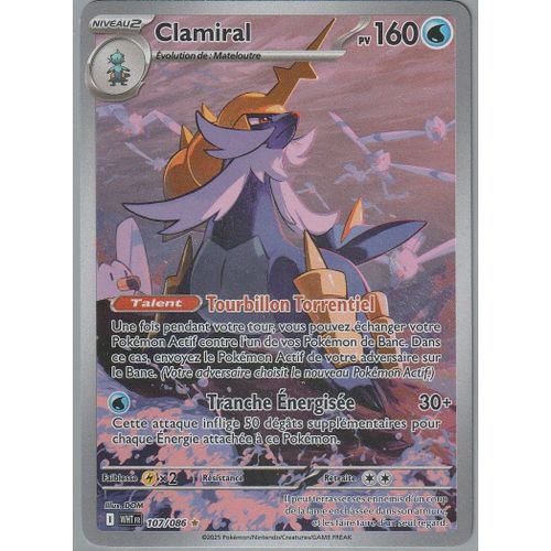 Carte Pokémon - Clamiral - 107/086 - Secrète-Rare - Ev10,5 Flamme Blanche