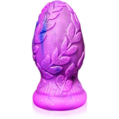 Kal-Anal Plug Butt Plugs Avec Ventouse Forte 3d Motif De Feuilles Fantasy Analdildo Prostate Point G Stimulation Sex Toys Oeufs De Dragon Analplug Pour Femmes Hommes Couples (M)