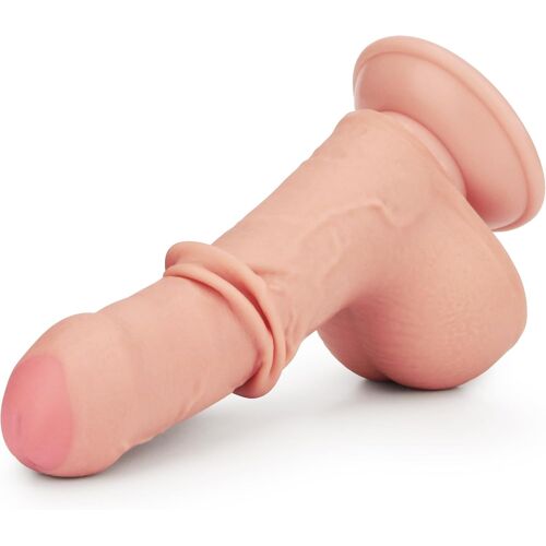 Gode Femme Sex Realiste Dildo À Peau Coulissante Godemichets 18 Cm,Godemiché Pour Femme Pénis Non Circoncis,Penisse Gode Ventouse Détachable Plug Anale Femme Débutante Sextoyse Plaisir Homme Couple