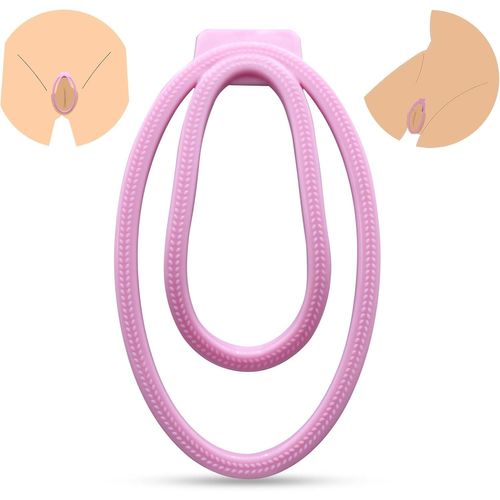 Kal-Cages De Chasteté Sissy Cock Cage Fufu Clip Chastity Cage Sex Toýs Chasteté Training Clip Jouet Sexualité Couple Sextoy Homme (Rose, Grand)