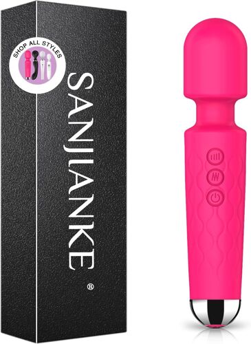 Vibromasseurs Feminin Sex Toy¿S Femme Clitoridien,20 Modes De Vibration Et 8 Vitesses De Vibration Sex Toys,Masseur Sans Fil Gode Vibro-Masseur Jouets Sexuels Étanche Pour Couple (Rouge Rosé)