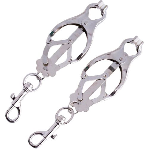 Kalanka-Pince Teton Sexuelle Bdsm Jouet Intime Longueur 8.3cm En Métal Couleur Argent Jouet Sexuel Accessoire Bdsm Avec Mousquetons Sex Toy Jeux Érotiques Jouets De Mamelon Sexe Pince Teton Hard Fops