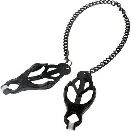 Kalanka-Pince Teton Sexuelle Bdsm Jouet Intime Longueur 9cm En Métal Couleur Noir Jouet Sexuel Accessoire Bdsm Avec Chaîne De 32 Cm Sex Toy Jeux Érotiques Jouets De Mamelon Sexe Pince Teton Hard Fops