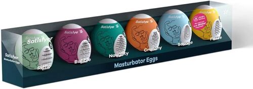 Oeuf De Masturbateur ,Structure Riffle,Tpe Hydro-Actif,Aucun Lubrifiant Requis,À Usage Unique,Style : Lot De 6