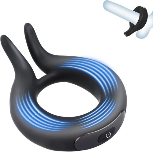 Anneaux De Pénis Vibrateur Pour Homme,Silicone Anneaux Péniens Vibromasseur Sex Toys,Anneaux Péniens Masseurs Avec 10 Modes De Vibration,Vibrating Cock Ring Jouets Sexuels Pour Couple