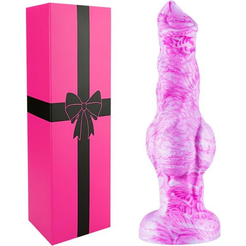 Kal-Gode \U200b\U200bmonstre Réaliste Fantaisie Rose De 19,4 Cm, Gode Loup Extraterrestre Mignon, Ventouse En Silicone Solide, Petit Jouet Fantastique Anal, Adapté Aux Couples Débutants Masculins Et