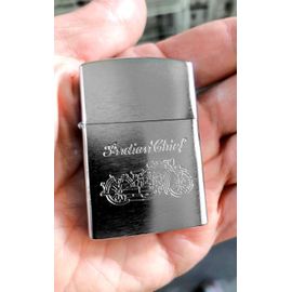 Briquet Tempête Essence - Biker Customs Avec Gravure Moto Indian Chief - Réplique Zippo