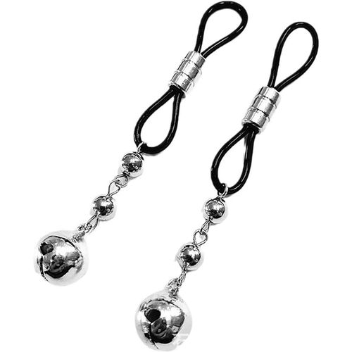 Kal-Sm Pinces À Mamelon Réglable Deux Couleurs Cloches Non Piercing Silicone Bijoux Mamelon Sex Toys Mentoring Pour Adultes (Silver)