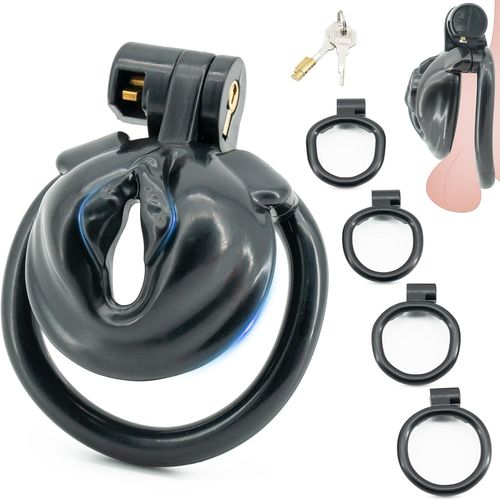 Kal-Petite Cage De Chasteté, Sissy Sex Toy Pour Empêcher L'érection, Cages De Chasteté Pénis Sex Toys Homme, Cock Cage Men Sex Toýs (Noir)