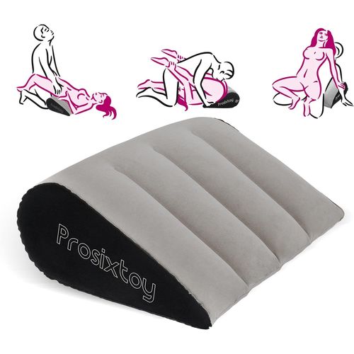 Sexe Oreiller Coussin Lombaire-Jouet Sexe Pour Couple Oreiller Coussin Gonflable Voyage Coussin Érotisme Pour Positions Sexe Jeu Sexuel Mobilier Érotique Pour Couples,Hommes,Femmes(Gris)