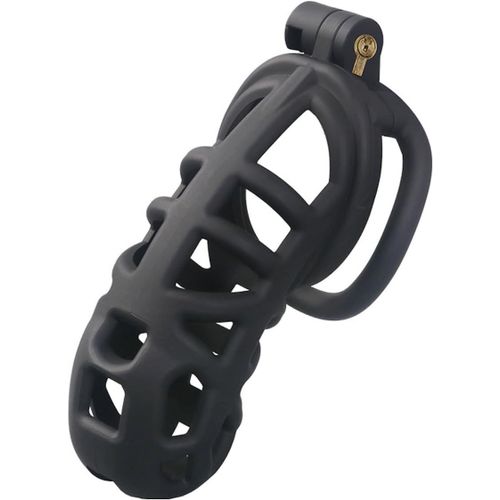 Kal-Male Chastity Device, Chastity Cage With 4 Sizes Rings And Invisible Lock For Man Penis Exercise Bondage Gear & Accessories Lightweight Adult Sex Toys Gifts (Xxl)