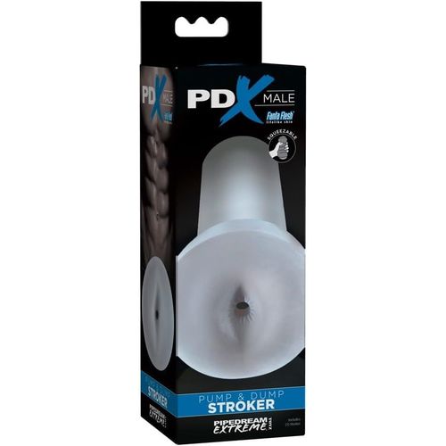 Kal-Pdx Elite Male Masturbateur Pump & Dump Stroker, Transparent, 1 Unité