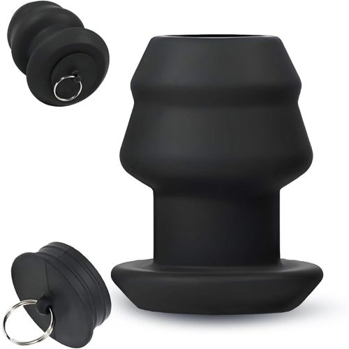 Kal-Bouchon De Cul Creux Avec Capuchon Silicone Anal Stretcher Dilator Bdsm Gay Sex Toys Prostate Trainer Vaginal Expander Rectal Dilators Enema Speculum (M)