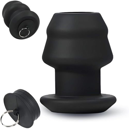 Kal-Bouchon De Cul Creux Avec Capuchon Silicone Anal Stretcher Dilator Bdsm Gay Sex Toys Prostate Trainer Vaginal Expander Rectal Dilators Enema Speculum (S)