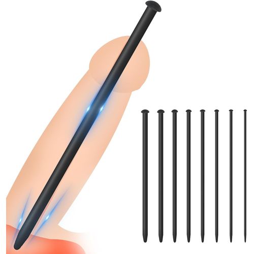 Dilatateur Urètre En Silicone 8 Tailles,Bouchon Sonde Uretre Pénis Masturbation Penis Plug Jouet Sexuel Adultes Pour Hommes (A).[K91]