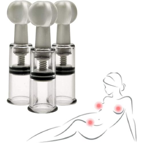 Kal-3 Pcs Rotary Twist Body Massage Ventouses Ventouses Agrandissement Du Vide Enhancer N¿Pp¿E Suckers Br¿¿St Pump