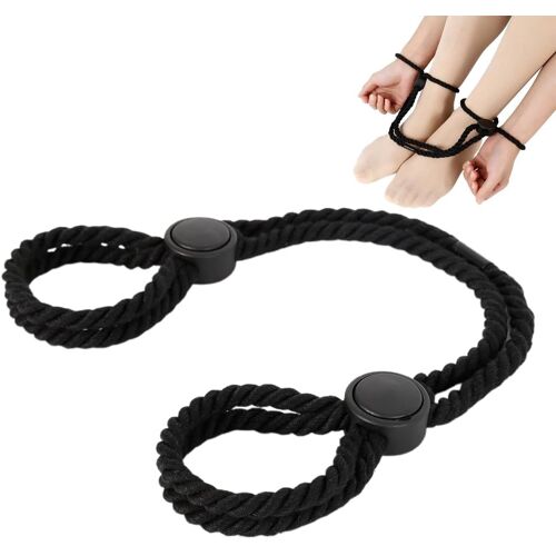 Kal-Réglable De Bondage Bdsm Menottes Masque Pour Les Yeux En Dentelle, Sexy Cordes De Bondage Pour Poignets Et Chevilles, Sexy Bondage Accessoires De Jouets Sexuels Pour Jeux Érotique Sex Toys,Noir