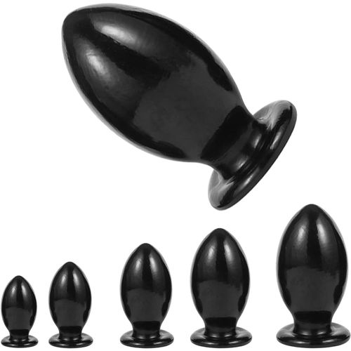 Kal-Dragon Egg Anal Plug Avec Ventouses Puissantes Pour Femmes, Hommes Pvc Analplugs Masseur De Point G En 5 Tailles Ventouse Buttplug Sextoys/Jouets Anaux Pour Couples (Xl,Black)