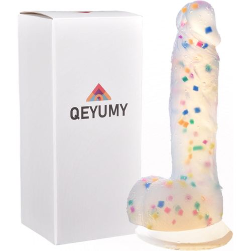 Kal-7.6 Pouce Gode Transparent Réaliste, Godes Colorés En Silicone Liquide Jeu Anal Mains Libres Jeu Anal Mains Libres Avec Ventouse Puissante Jouet Sexuel Réaliste Pour Débutants (Transparent)
