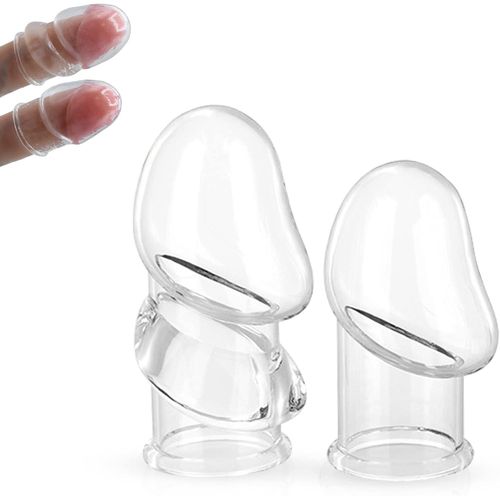 Kal-Pack De 2 Gaines Péniennes, Gaine Pénienne Élastique Et Transparente, Cage Pénien Extenseur De Pénis Agrandissement Du Pénis Aide À L'érection Pour Homme (B)