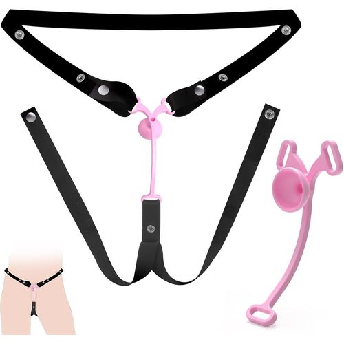Kal-Cages De Chasteté Avec Chastity Belt, Sissy Sex Toy Chastity Cage Pour Empêcher L'érection, Homme Cock Bondage Bdsm Sex Toys (Rose, Court)