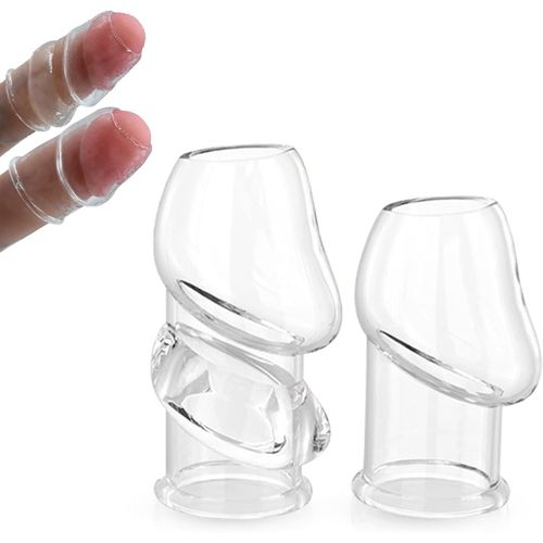 Kal-Pack De 2 Gaines Péniennes, Gaine Pénienne Élastique Et Transparente, Cage Pénien Extenseur De Pénis Agrandissement Du Pénis Aide À L'érection Pour Homme (A)