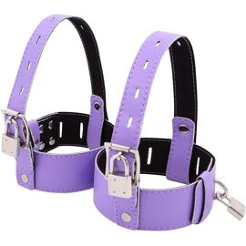 Menottes De Chevilles En Cuir Noir Fetish - 3 Boucles Ajustables - Marque Allure