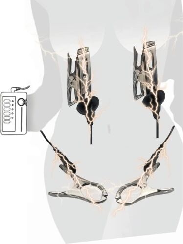 Kalanka-Électrostimulation Pinces À Tétons Extreme Bondage Set Electro Shock Clitoris/Pinces À Tétons Pour Femme Et Homme
