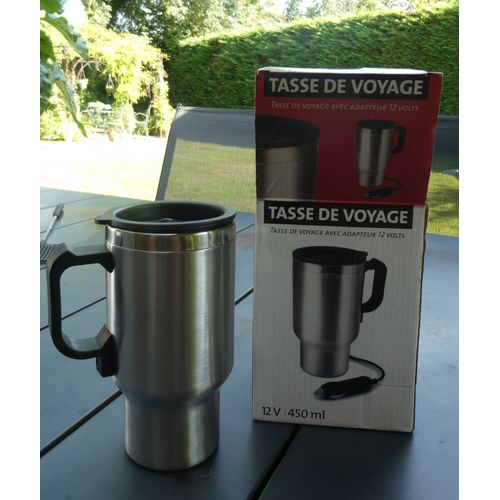 tasse de voyage avec adaptateur 12 volts