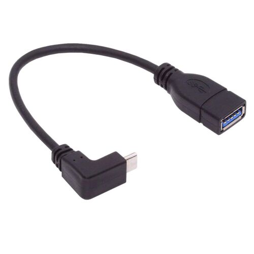 KAL-Câble USB C OTG USB C vers USB 3.0 OTG Câble d'extension de données coudé à 90 degrés 0,2M