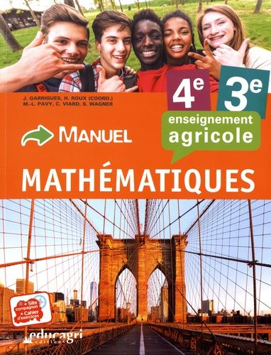 Mathématiques 4e/3e Enseignement Agricole - Manuel - Edition 2017