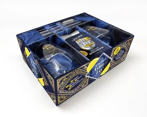 Métro, Boulot, Gin To ! - Coffret Avec 2 Verres, 2 Pailles En Verre, 1 Doseur, 1 Goupillon Et 1 Livret De Recettes