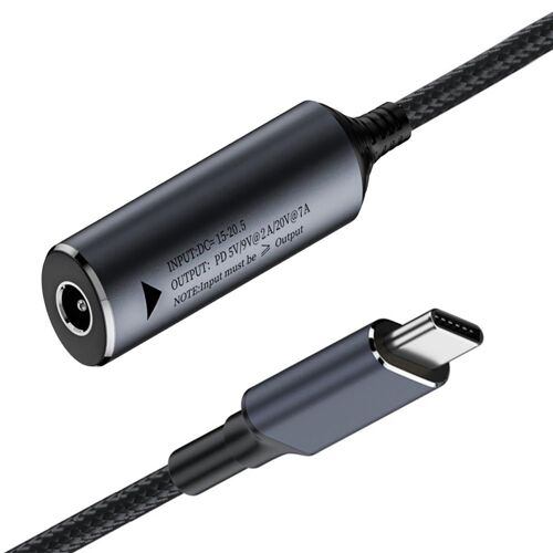 Câble D'Alimentation Pd9V 5V 20V7A Dc Jack 5.5X2.5Mm Entrée Vers Usb-C Type-C 140W Câble De Charge Pour Ordinateur Portable Téléphone 18Cm