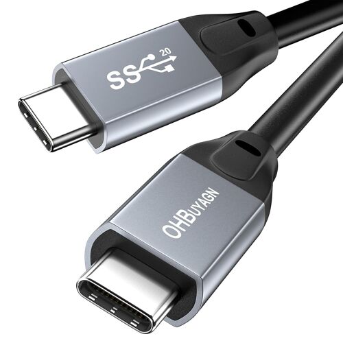 KAL-Câble Usb C Usb C Data 20Gbps Support Pd 3.0 100 W Rapide Rapide,Vidéo 4K@60Hz,Câble Usb Type-C 3.2 Gen2X2 Pour Iphone 15 Pro Max,Macbook,Ipad,Galaxy Tab S9 S8 S7,S24 S23 S22 (3M)