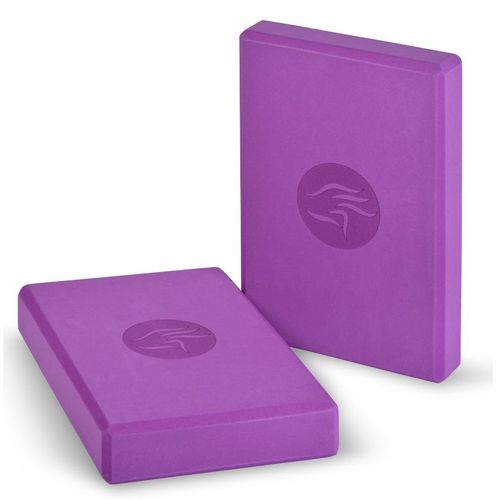 4 Blocs De Yoga Eva Non Toxique - 30cm X 20cm X 5cm + Ceinture