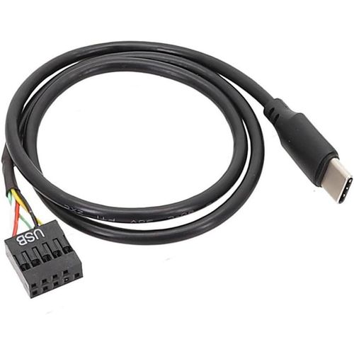 KAL-1 Pièces Câble USB 9 Broches vers USB Type C pour Carte Mère D'Ordinateur vers Écran Secondaire USBC Écran LCD PC Adaptateur de Câble USB 9 Broches Installation Facile