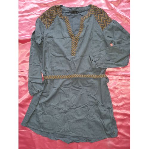 Robe Bleue Manches Longues